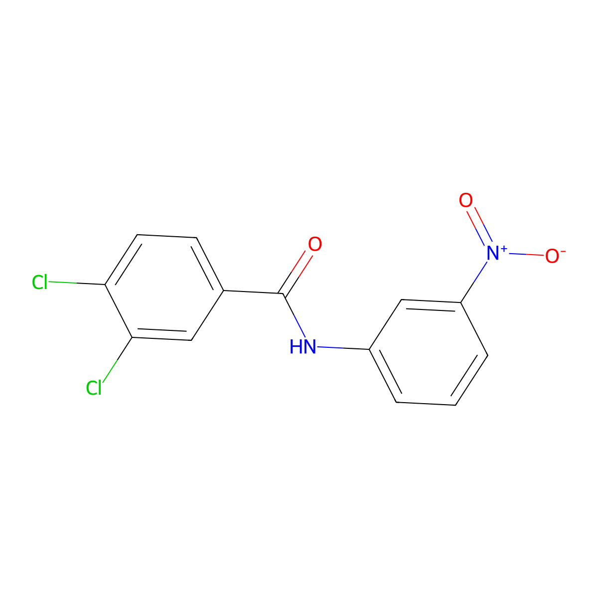 3,4-dichloro-N-(3-nitrophenyl)benzamide molecular structure, CAS 199727-05-4