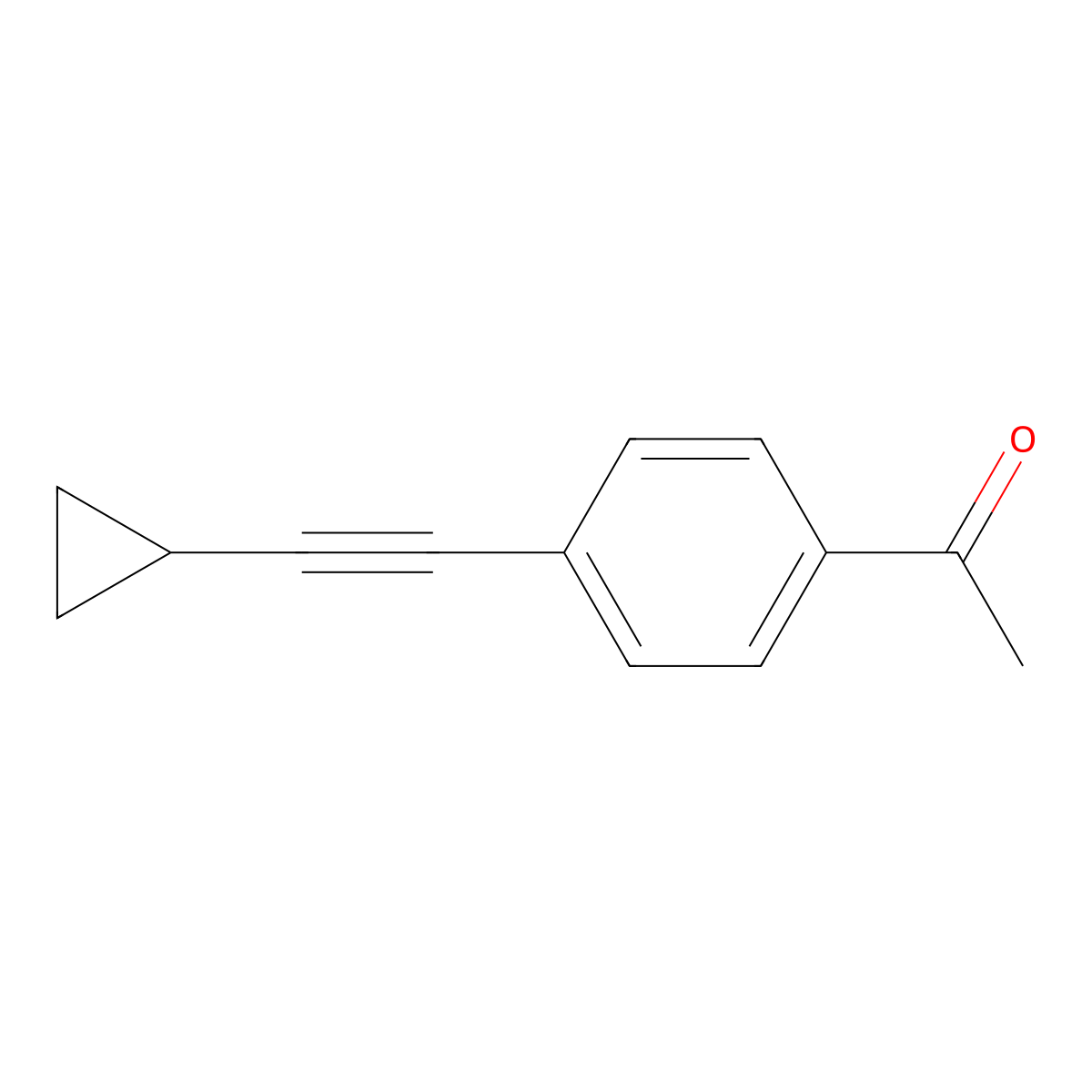 1-[4-(2-Cyclopropylethynyl)phenyl]ethanone molecular structure, CAS 1997328-86-5