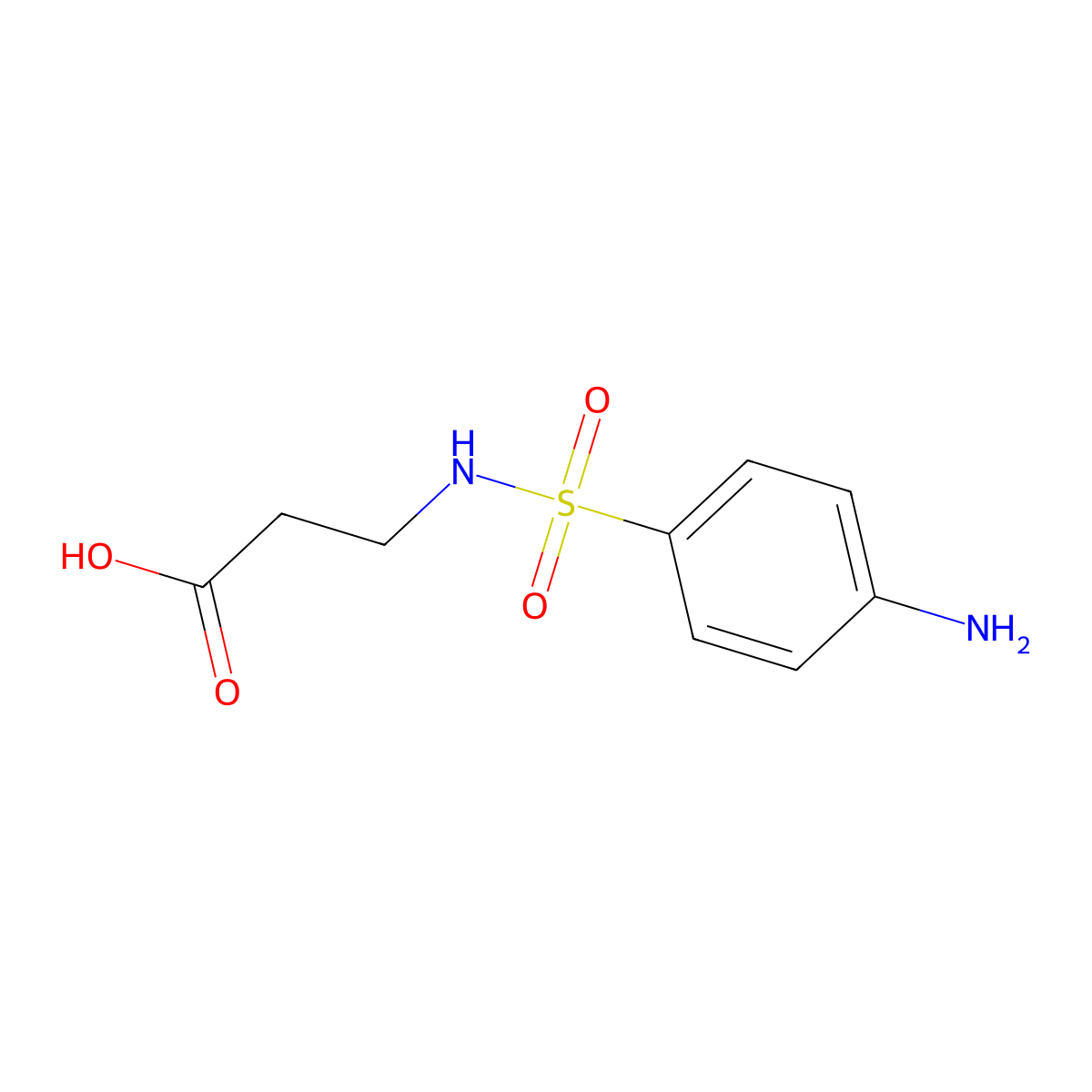 3-(4-Aminobenzenesulfonamido)propanoic acid molecular structure, CAS 199733-58-9