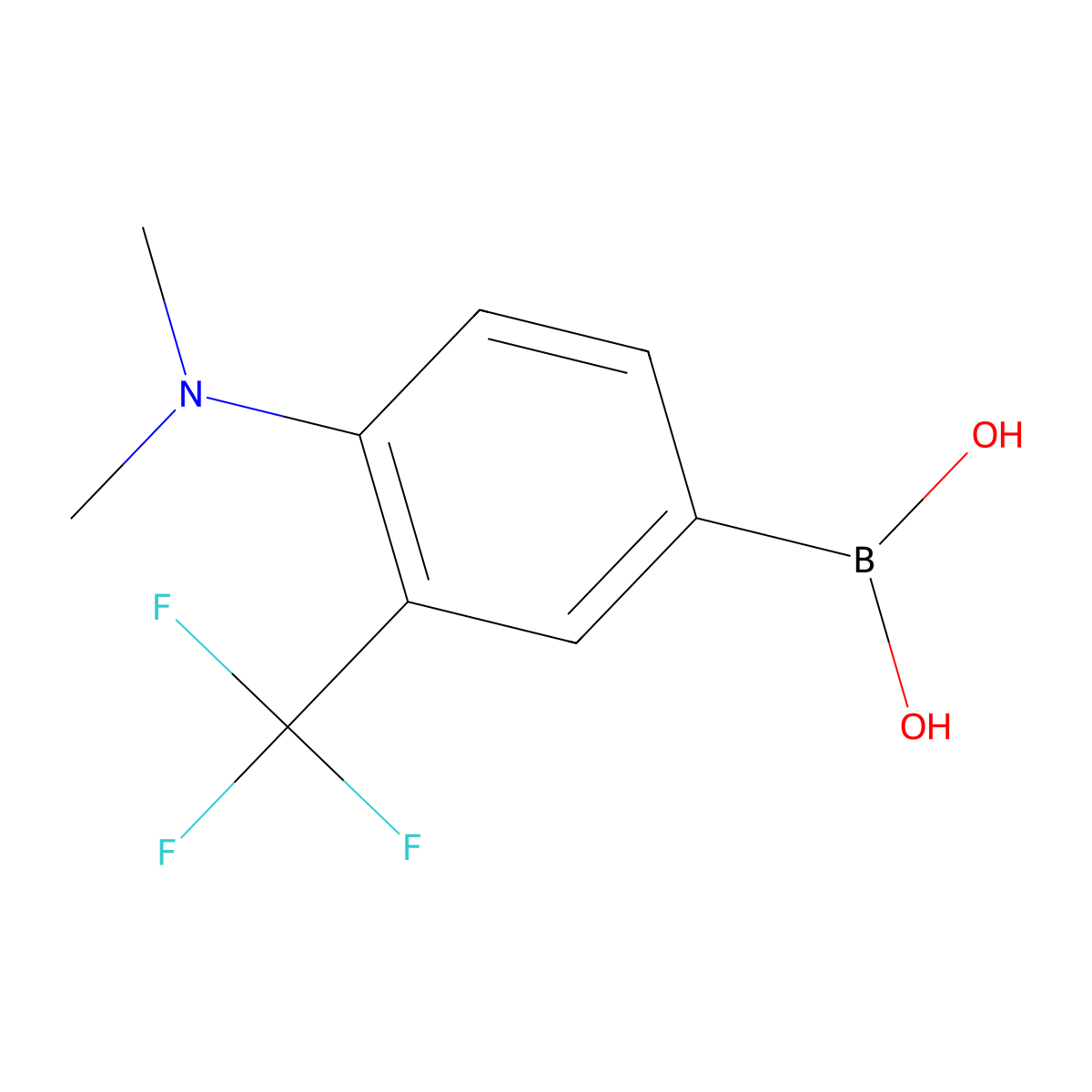 (4-(Dimethylamino)-3-(trifluoromethyl)phenyl)boronic acid molecular structure, CAS 1997344-84-9