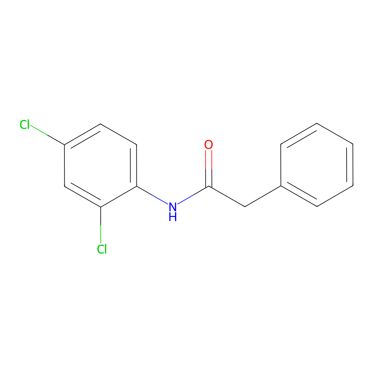 N-(2,4-dichlorophenyl)-2-phenylacetamide molecular structure, CAS 199735-52-9