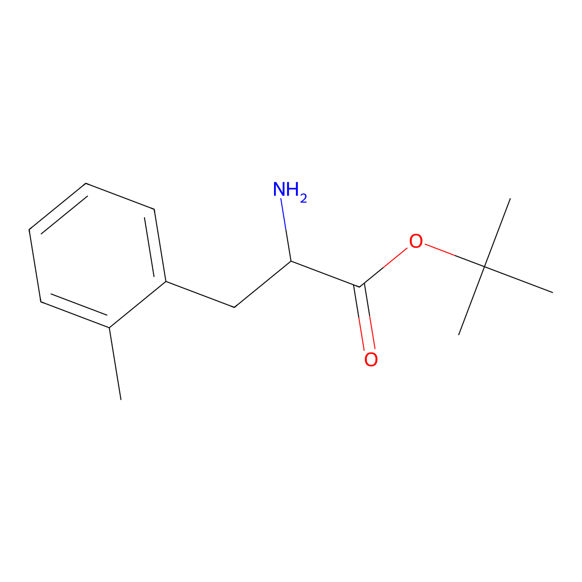 tert-butyl (2S)-2-amino-3-(2-methylphenyl)propanoate molecular structure, CAS 1997356-10-1