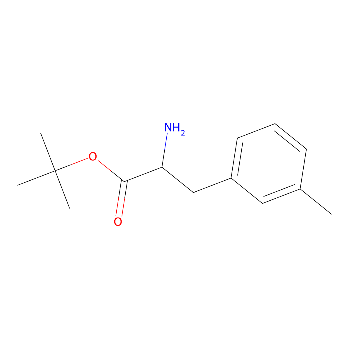 tert-butyl (2S)-2-amino-3-(3-methylphenyl)propanoate molecular structure, CAS 1997356-86-1