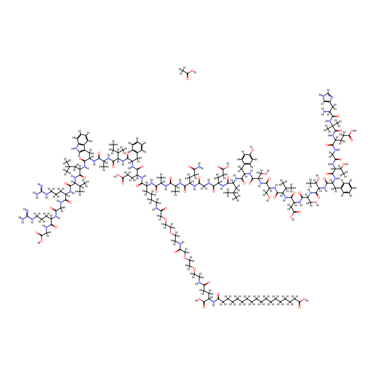 Semaglutide Acetate molecular structure, CAS 1997361-85-9