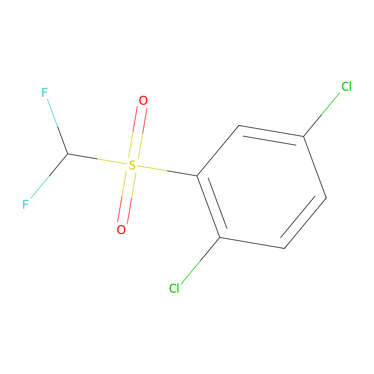 1,4-Dichloro-2-(difluoromethylsulfonyl)benzene molecular structure, CAS 199741-30-5