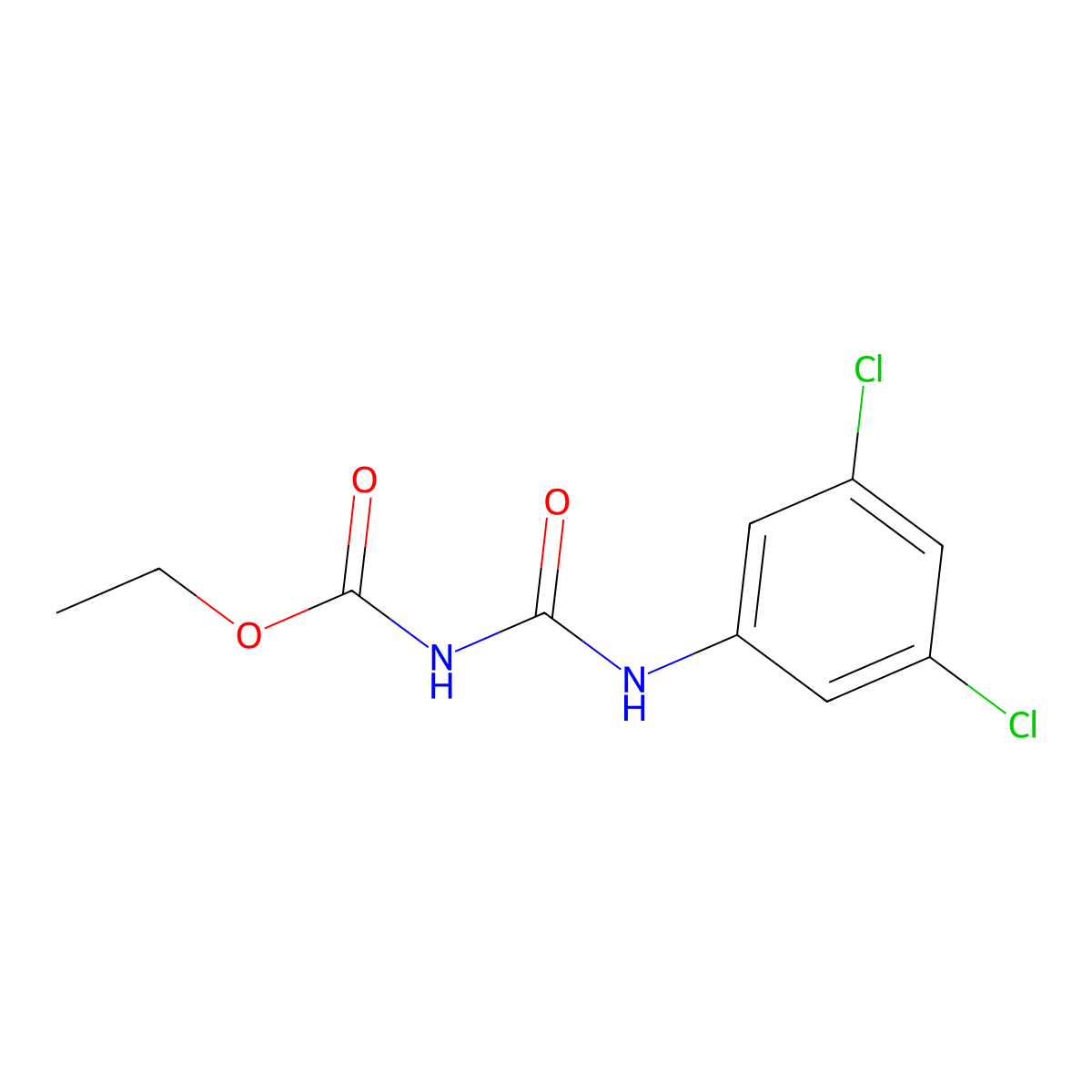 1-(3,5-Dichlorophenyl)-3-(ethoxycarbonyl)urea molecular structure, CAS 199741-78-1