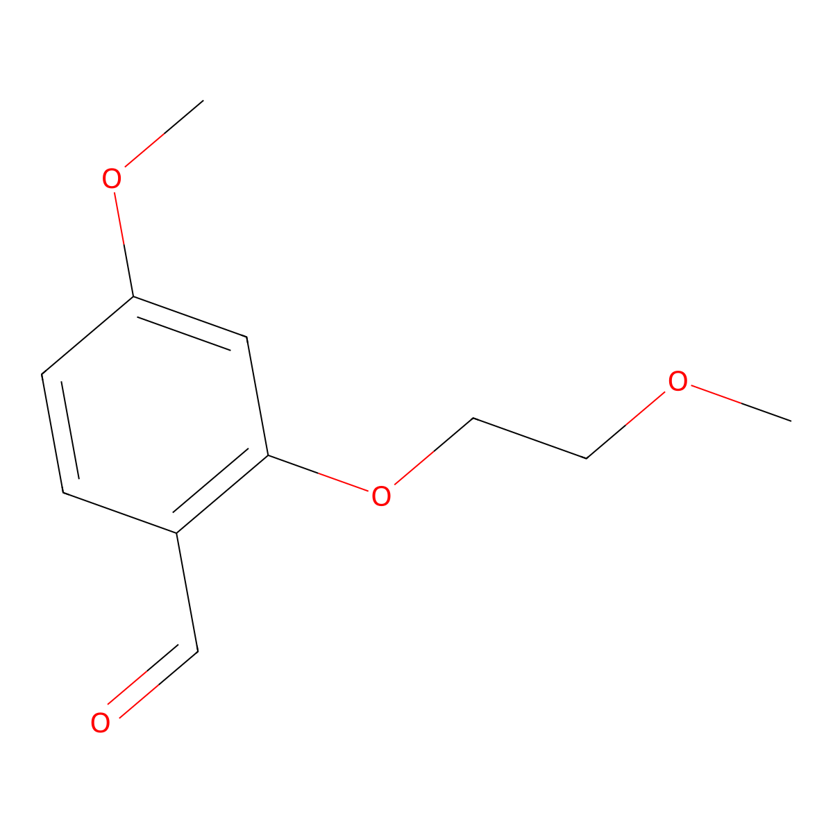 4-Methoxy-2-(2-methoxyethoxy)benzaldehyde molecular structure, CAS 199742-44-4