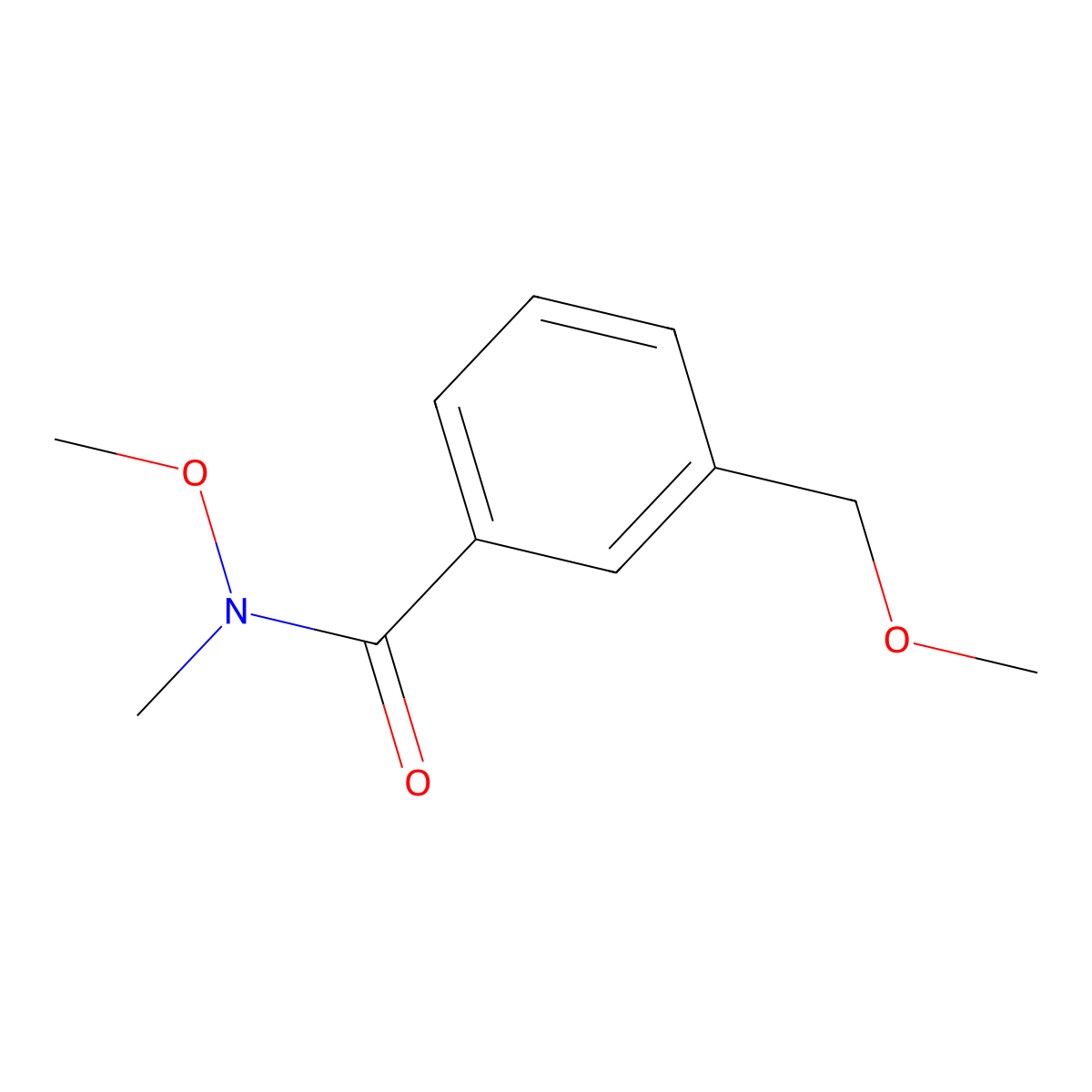 N-methoxy-3-(methoxymethyl)-N-methylbenzamide molecular structure, CAS 199742-78-4