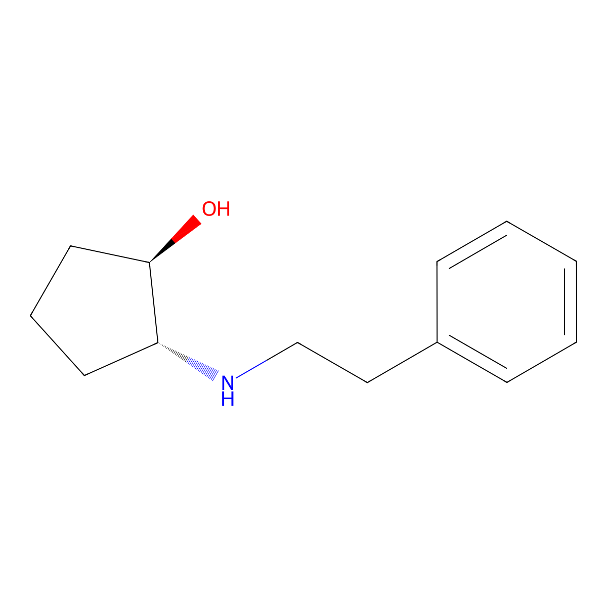 (1R,2R)-2-[(2-phenylethyl)amino]cyclopentan-1-ol molecular structure, CAS 1997426-44-4