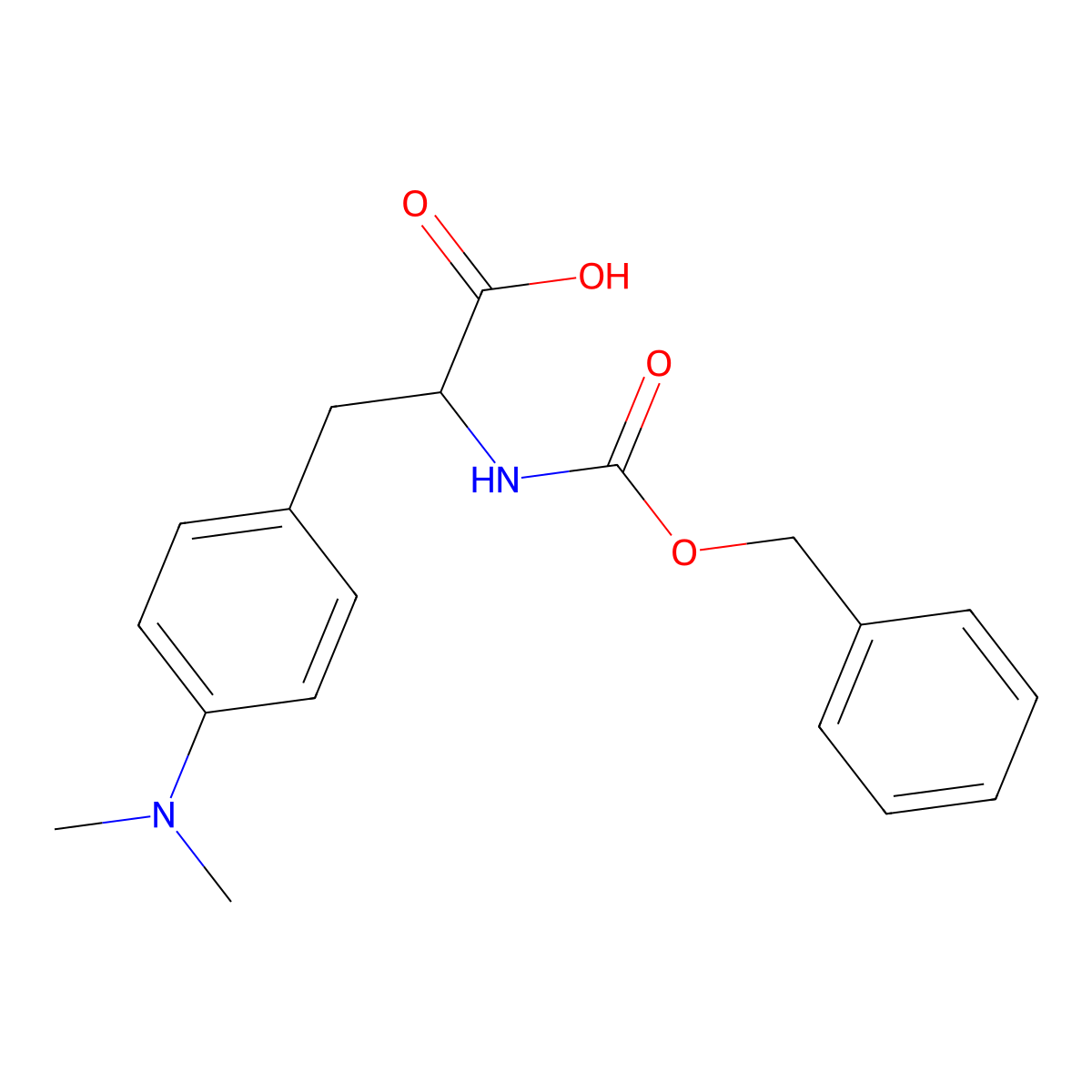 (2S)-2-{[(benzyloxy)carbonyl]amino}-3-[4-(dimethylamino)phenyl]propanoic acid molecular structure, CAS 1997431-63-6