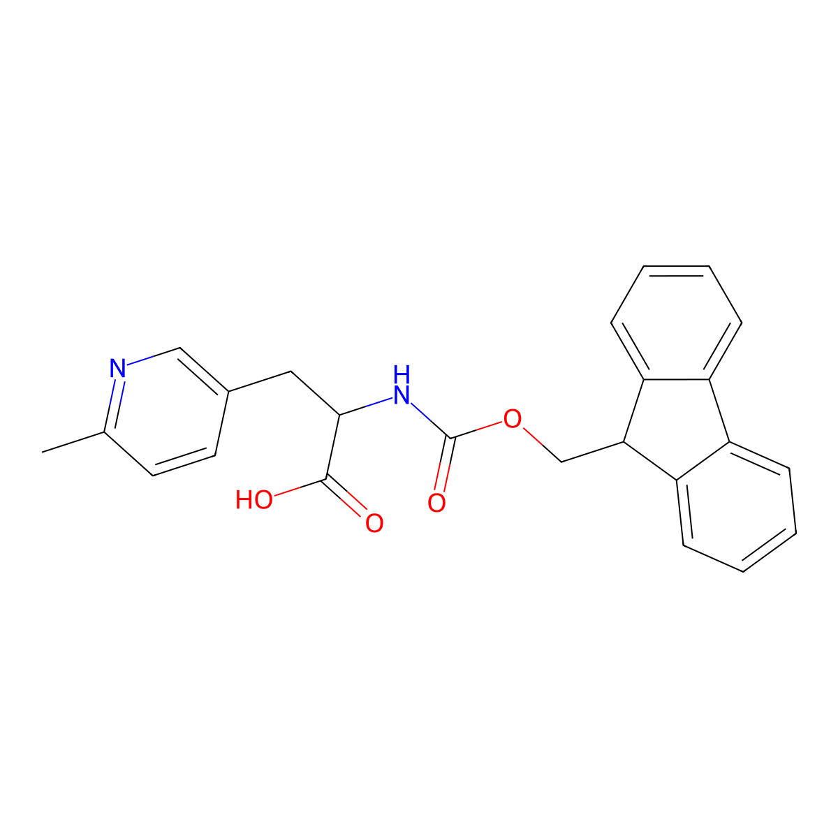 Fmoc-L-5-Pal(2-Me)-OH molecular structure, CAS 1997435-75-2