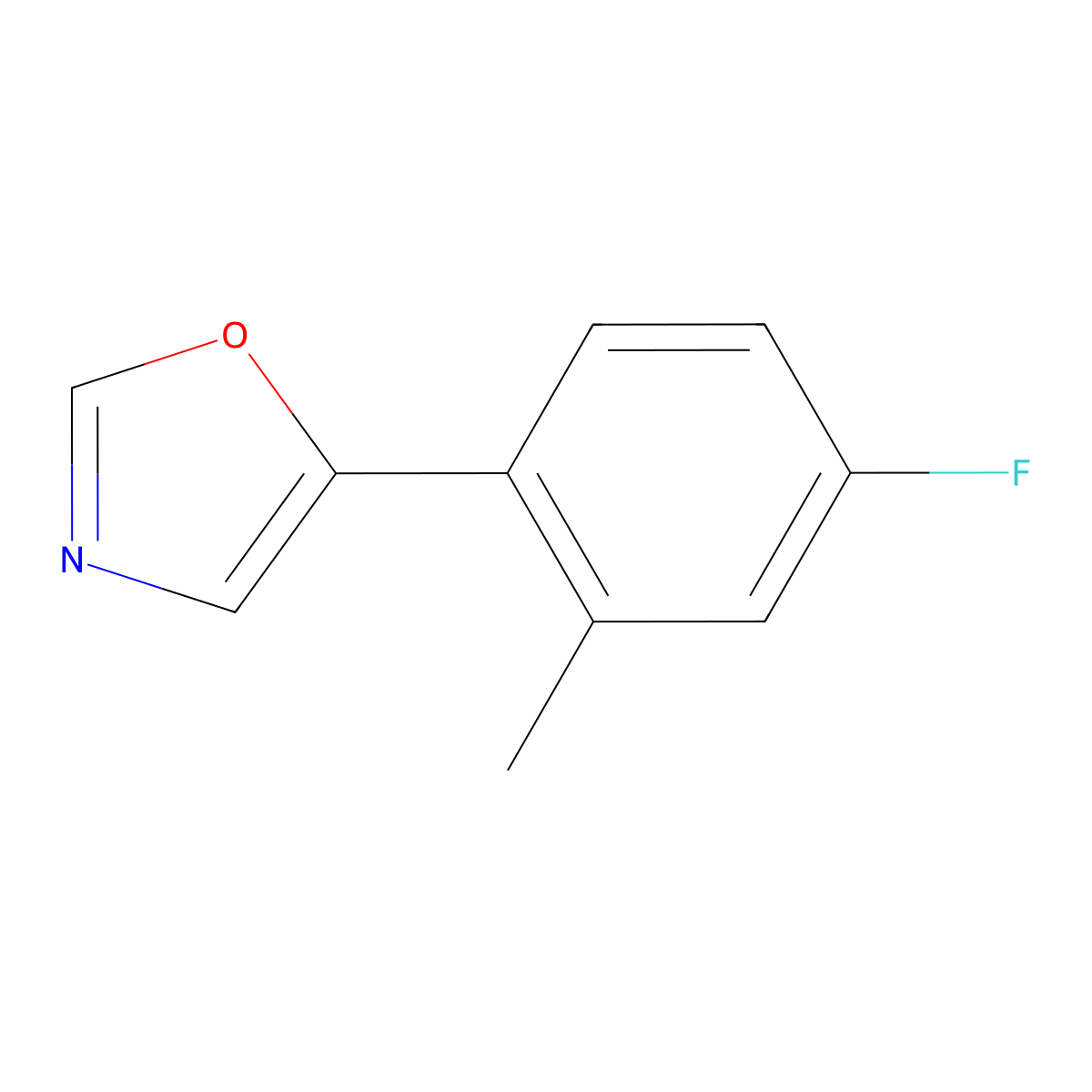 5-(4-Fluoro-2-methylphenyl)oxazole molecular structure, CAS 1997496-71-5