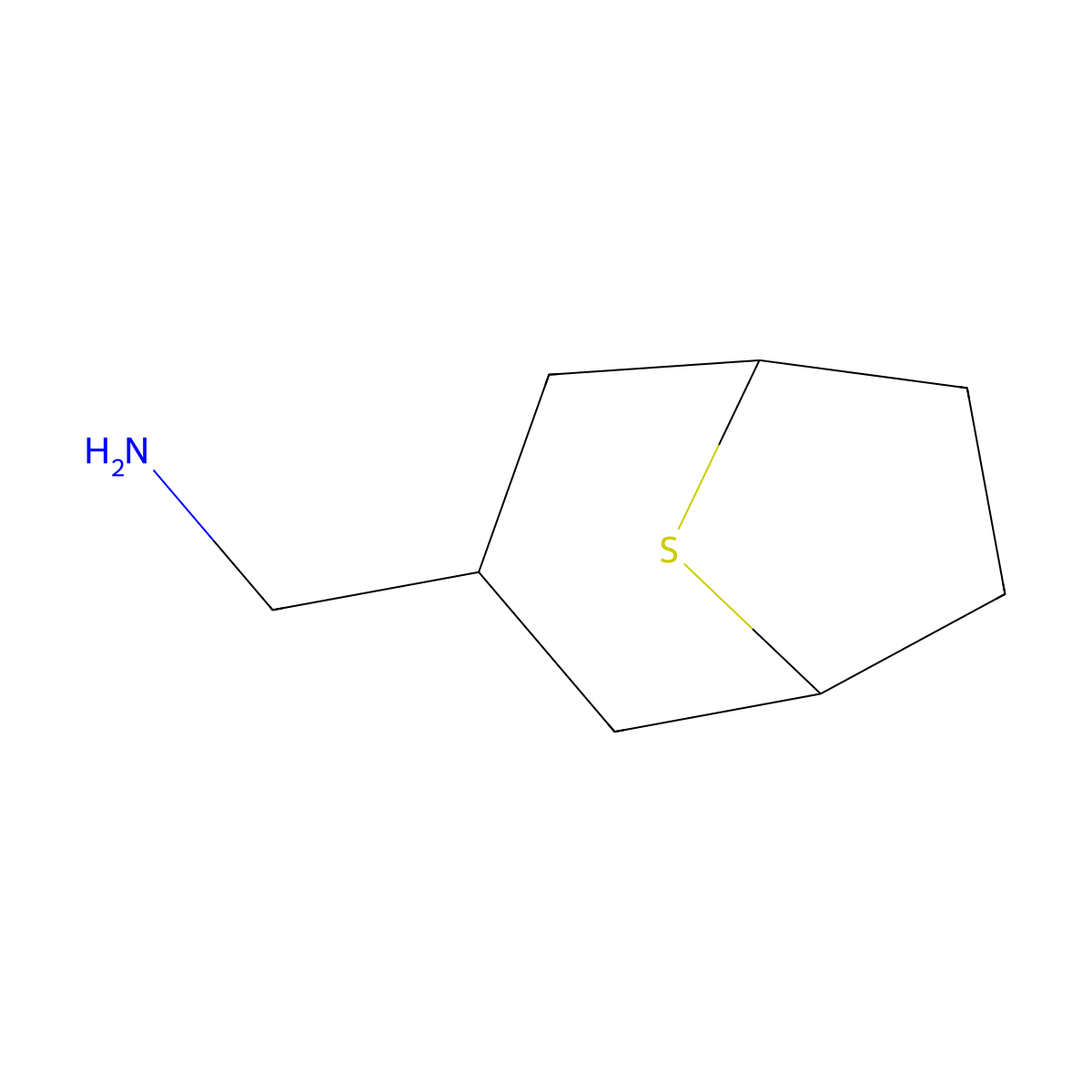 {8-Thiabicyclo[3.2.1]octan-3-yl}methanamine molecular structure, CAS 1997498-14-2