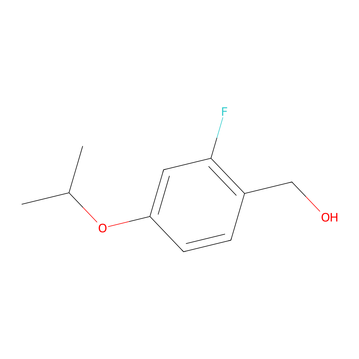 [2-Fluoro-4-(propan-2-yloxy)phenyl]methanol molecular structure, CAS 1997513-12-8