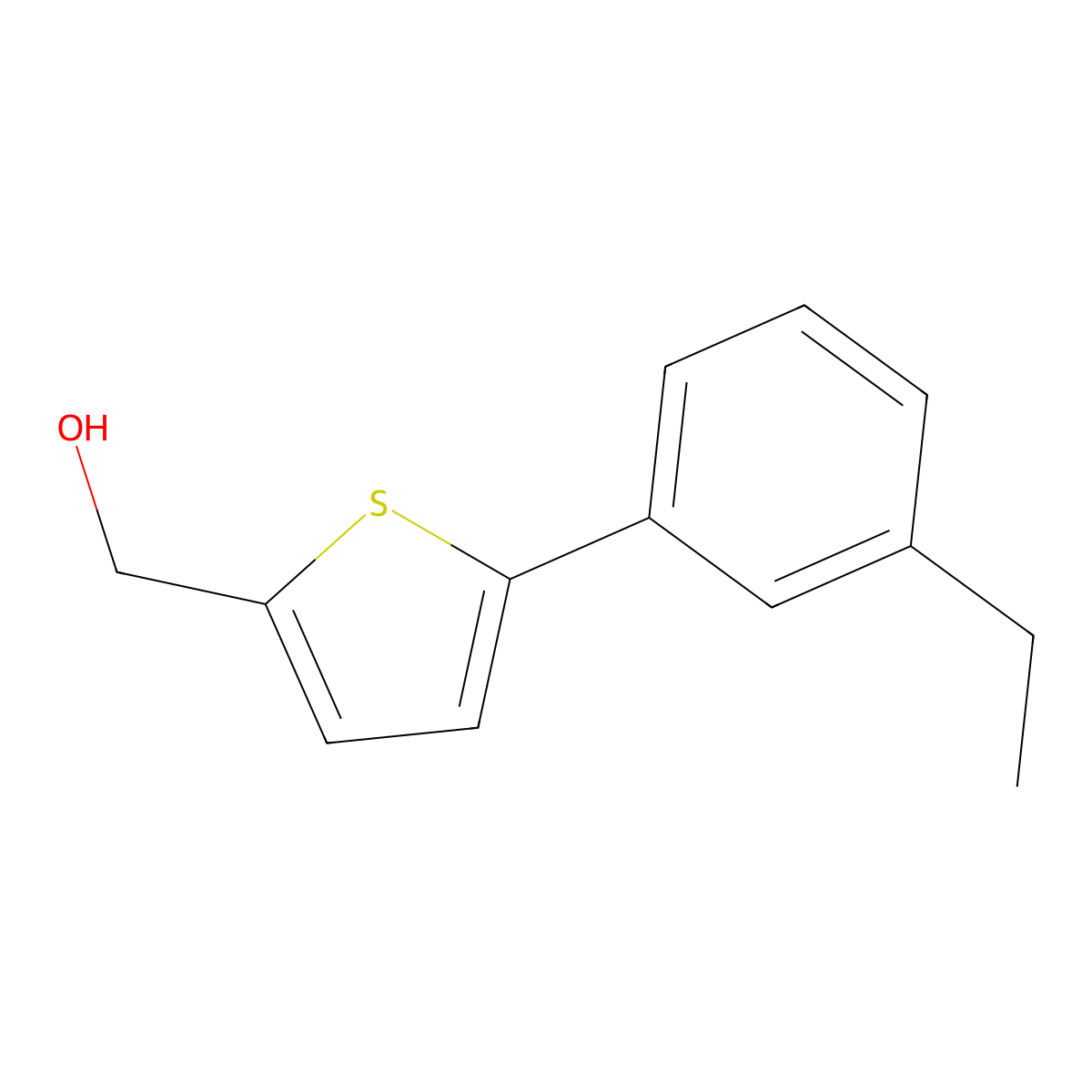 5-(3-Ethylphenyl)-2-thiophenemethanol molecular structure, CAS 1997597-81-5
