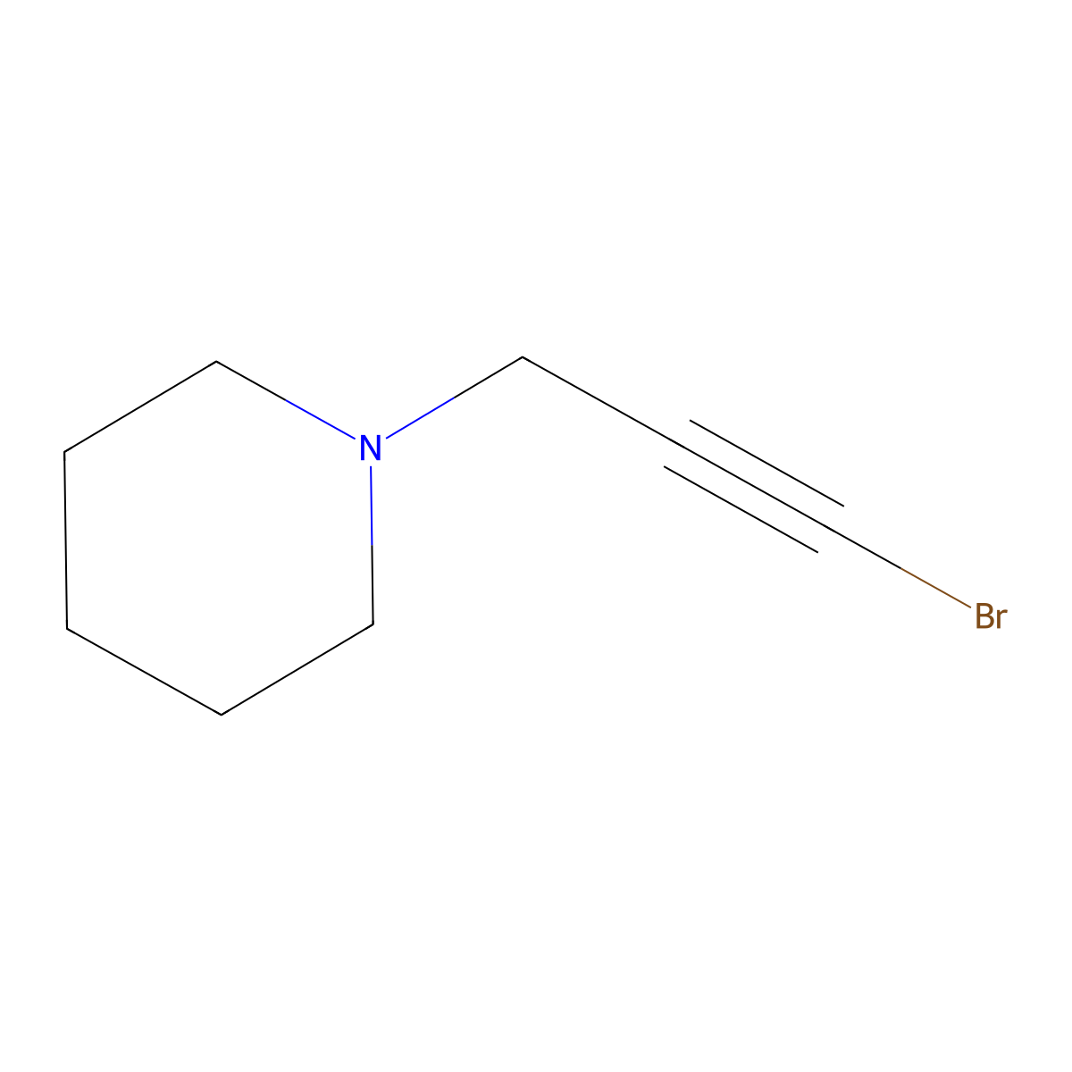 Piperidine, 1-(3-bromo-2-propynyl)- molecular structure, CAS 19977-51-6