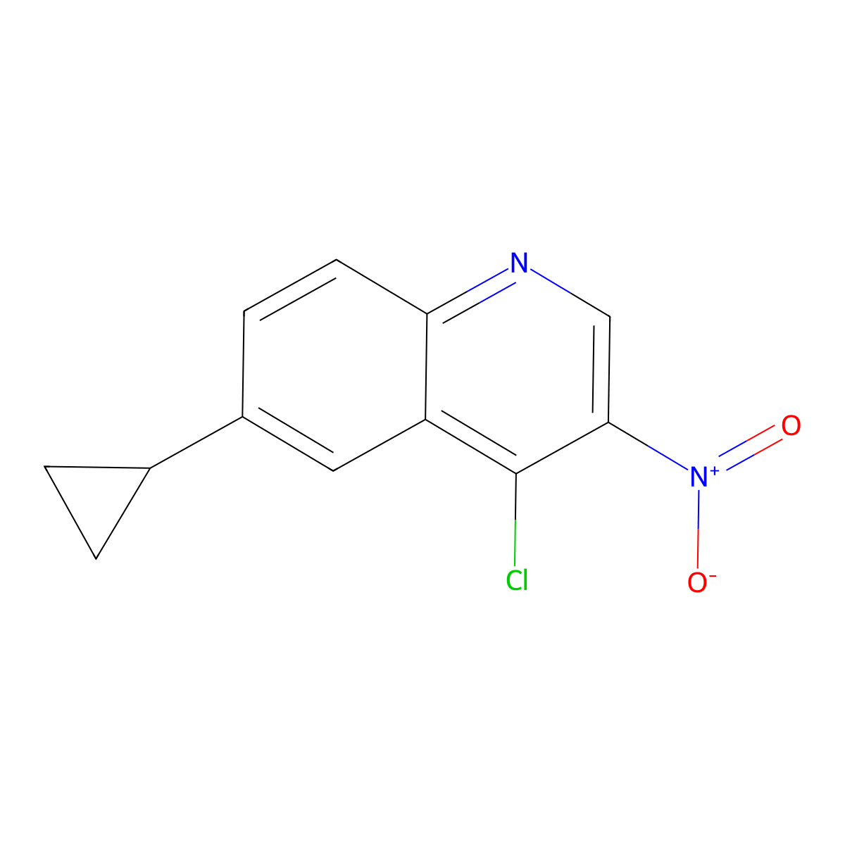 4-Chloro-6-cyclopropyl-3-nitroquinoline molecular structure, CAS 1997748-08-9