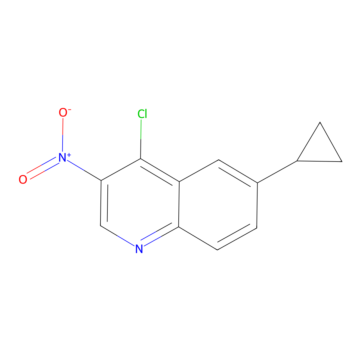 4-Chloro-6-cyclopropyl-3-nitroquinoline molecular structure, CAS 1997748-08-9