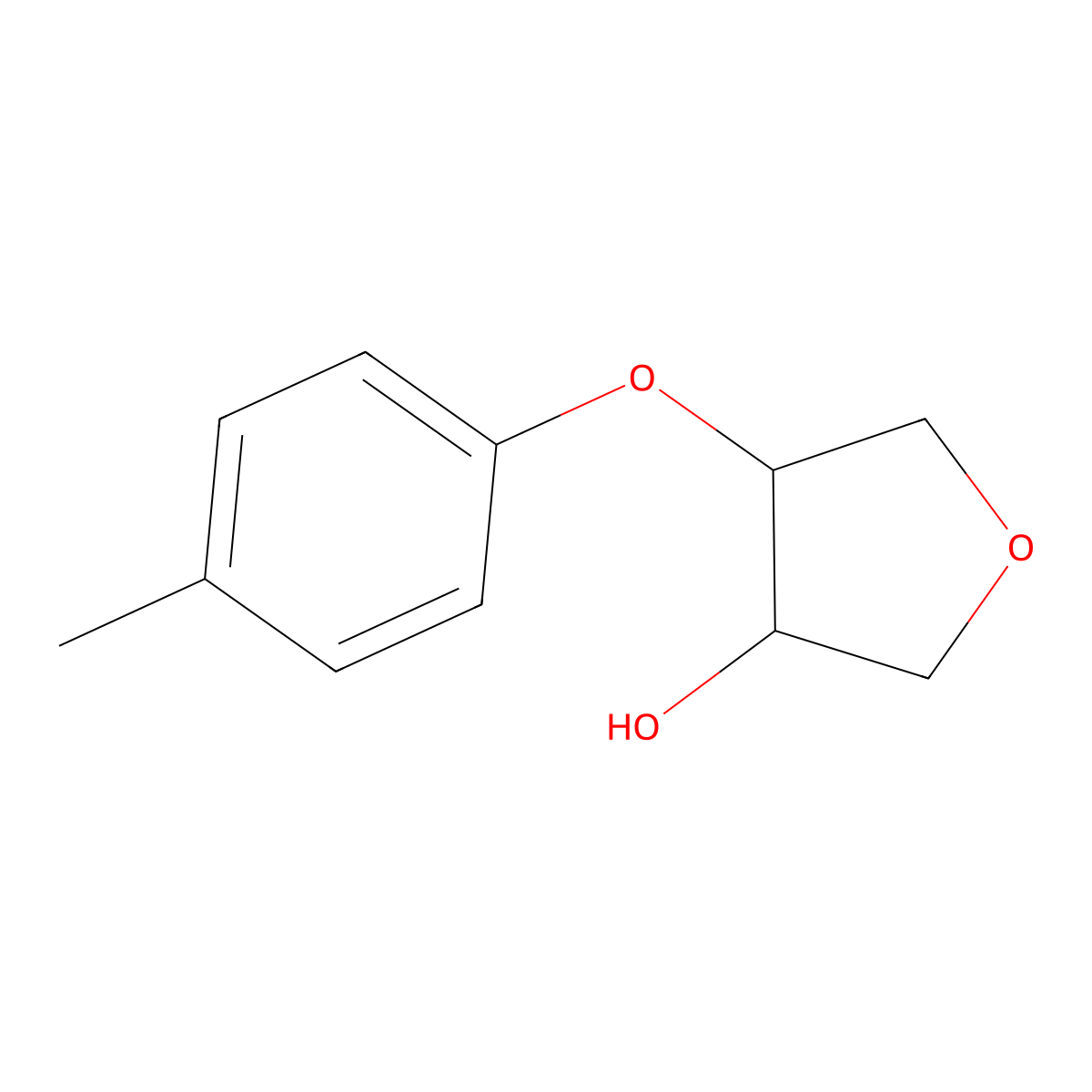 (3R,4R)-4-(4-methylphenoxy)oxolan-3-ol molecular structure, CAS 1997773-79-1