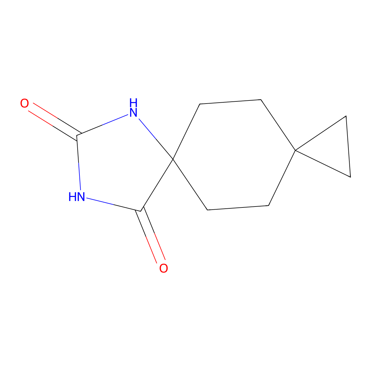 7,9-Diazadispiro[2.2.4^{6}.2^{3}]dodecane-8,10-dione molecular structure, CAS 1997775-73-1