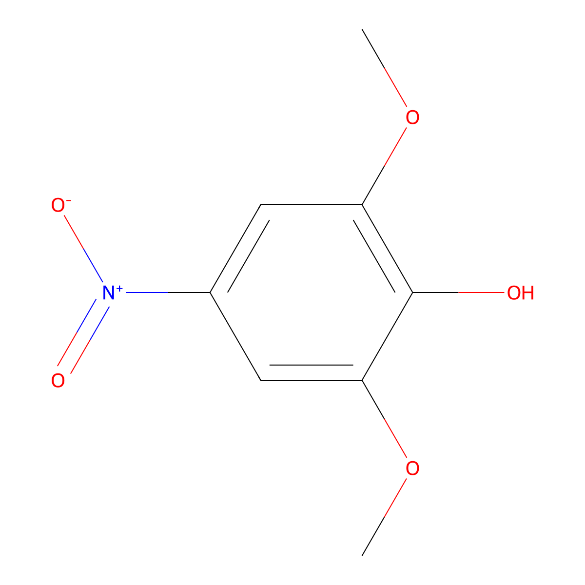 2,6-Dimethoxy-4-Nitrophenol molecular structure, CAS 19978-25-7
