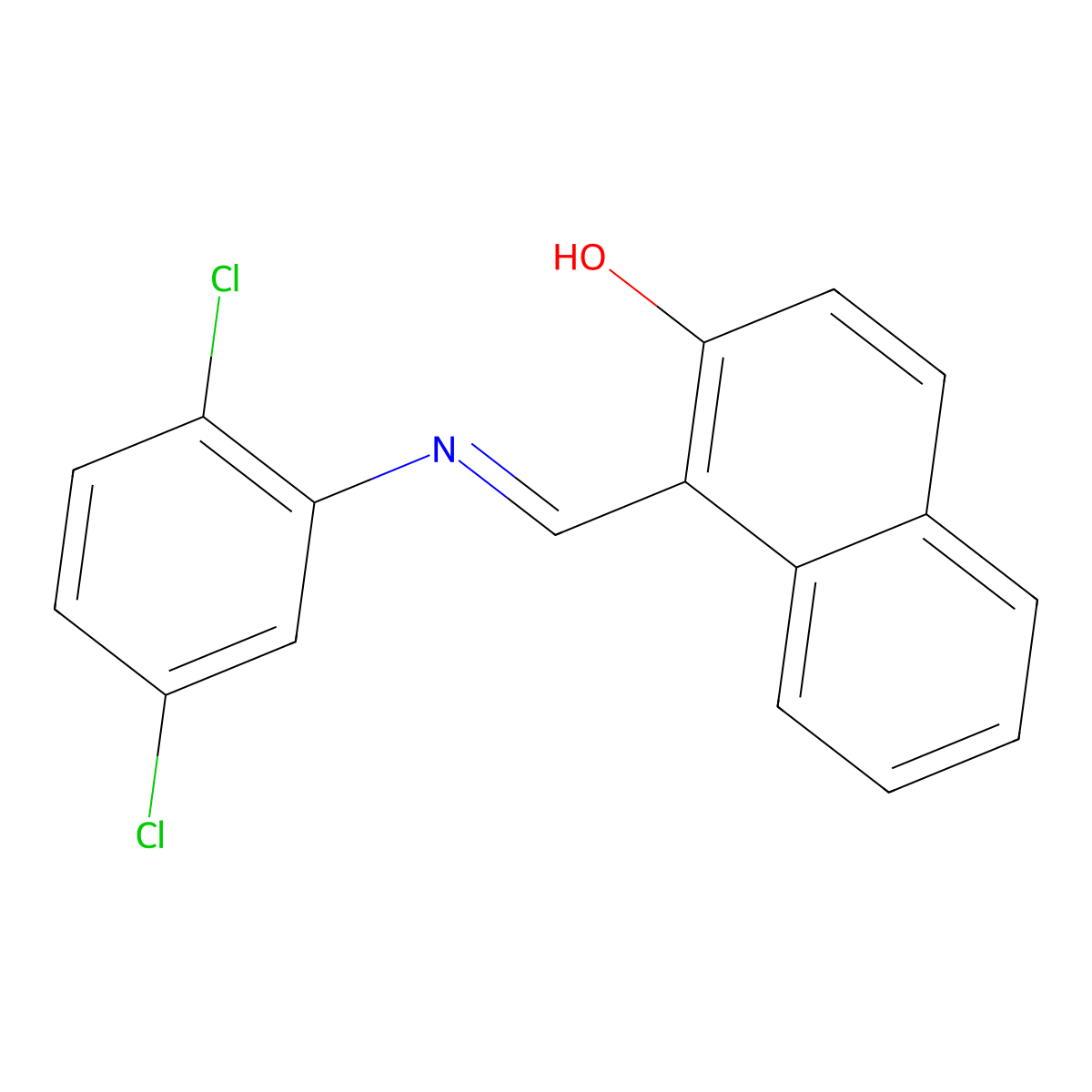2-Naphthalenol, 1-[[(2,5-dichlorophenyl)imino]methyl]- molecular structure, CAS 199788-19-7
