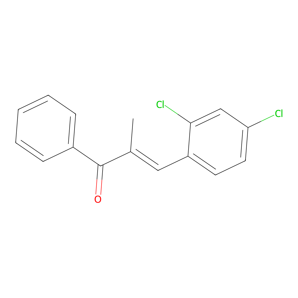 Alpha-methyl 2,4-dichlorochalcone molecular structure, CAS 199788-52-8