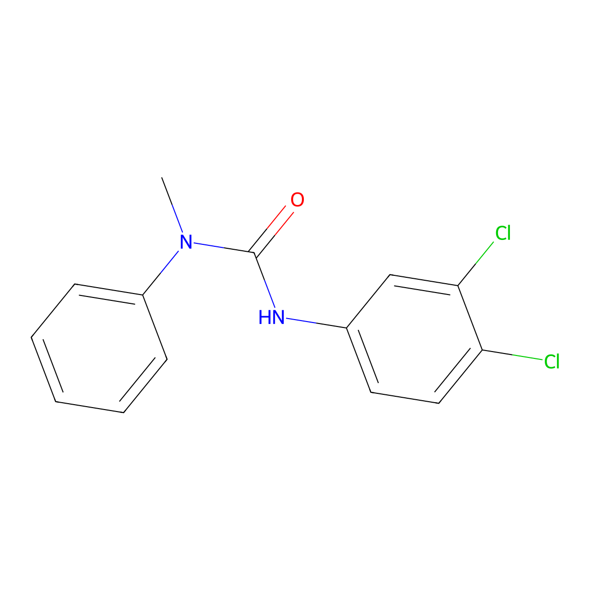 N'-(3,4-dichlorophenyl)-N-methyl-N-phenylurea molecular structure, CAS 199788-67-5
