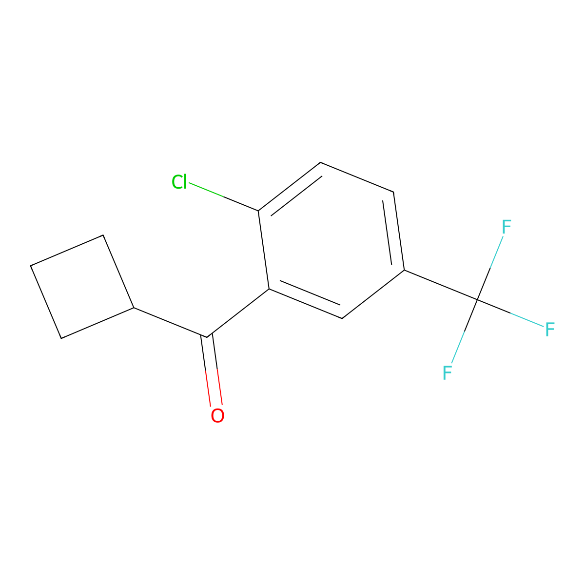 [2-Chloro-5-(trifluoromethyl)phenyl]cyclobutylmethanone molecular structure, CAS 1997888-59-1