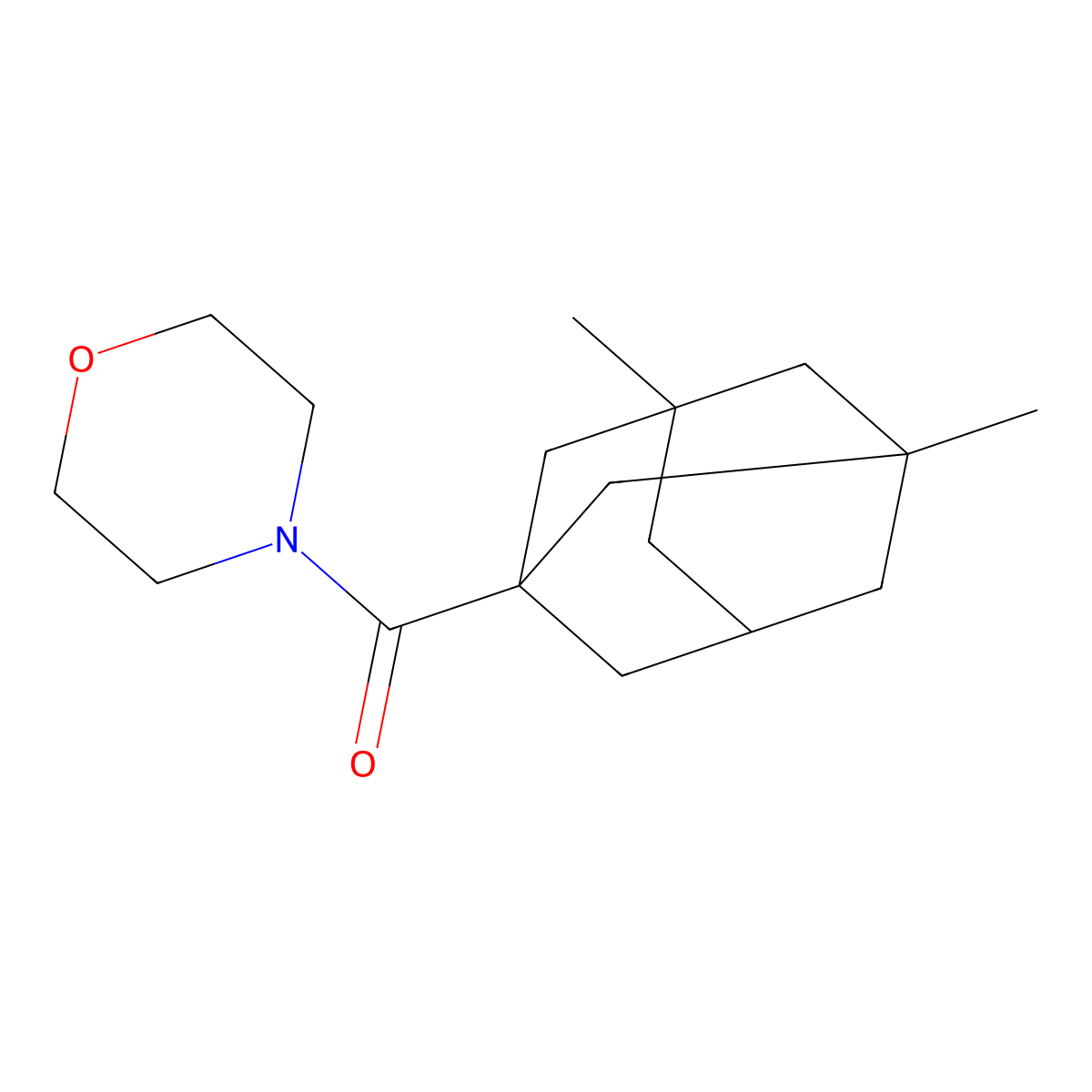 4-(3,5-Dimethyladamantane-1-carbonyl)morpholine molecular structure, CAS 199791-06-5