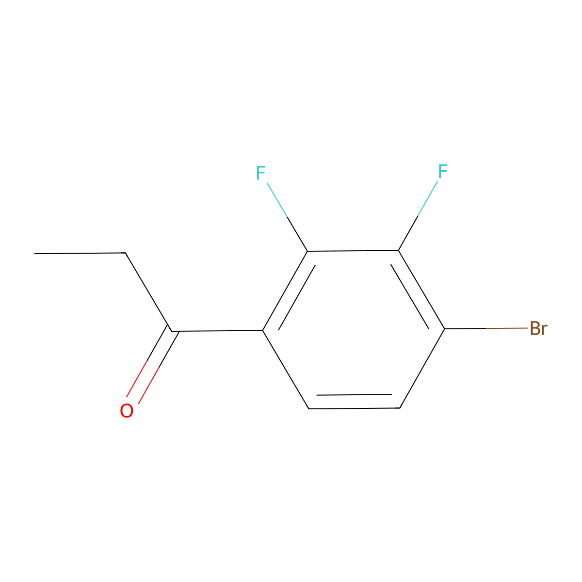 1-(4-Bromo-2,3-difluorophenyl)-1-propanone molecular structure, CAS 1997949-21-9