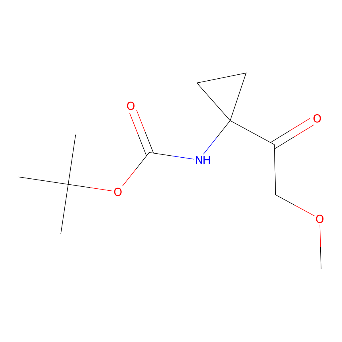 tert-butyl N-(1-(2-methoxyacetyl)cyclopropyl)carbamate molecular structure, CAS 1997968-36-1