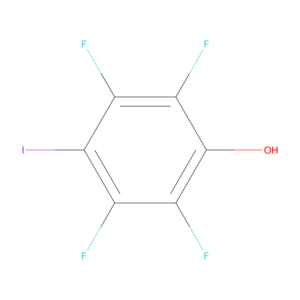 2,3,5,6-Tetrafluoro-4-iodophenol molecular structure, CAS 1998-58-9