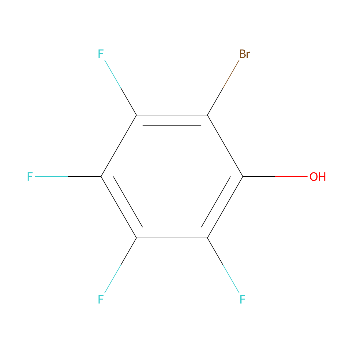 2-Bromo-3,4,5,6-tetrafluorophenol molecular structure, CAS 1998-62-5