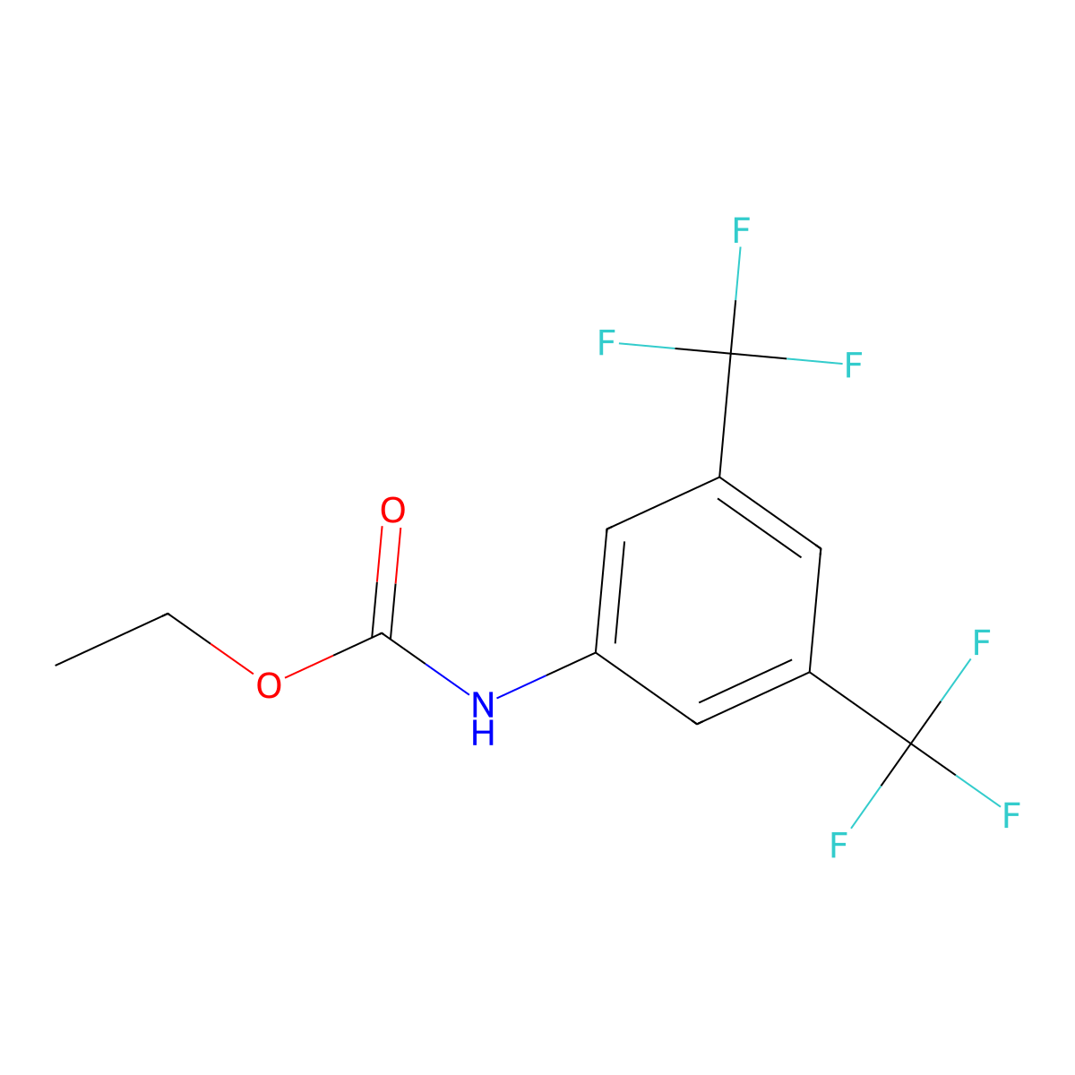 Ethyl n-[3,5-di(trifluoromethyl)phenyl]carbamate molecular structure, CAS 1998-88-5