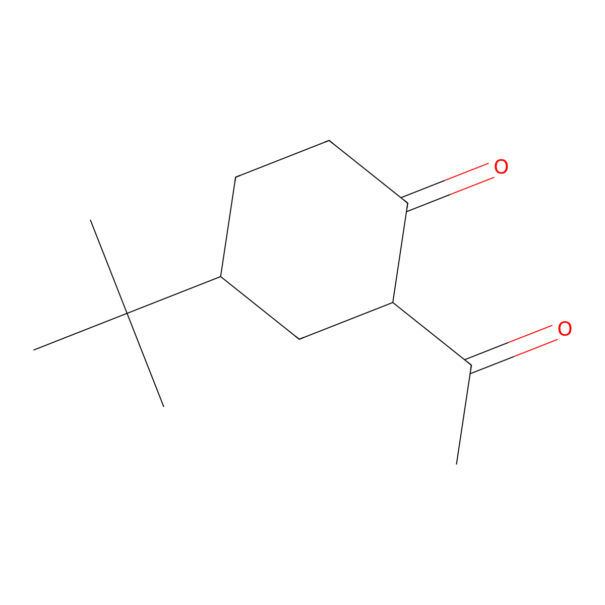 2-Acetyl-4-tert-butylcyclohexan-1-one molecular structure, CAS 19980-50-8