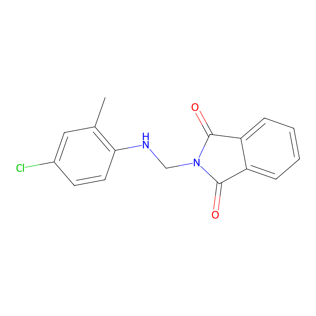 2-{[(4-Chloro-2-methylphenyl)amino]methyl}-1h-isoindole-1,3(2h)-dione molecular structure, CAS 199803-03-7