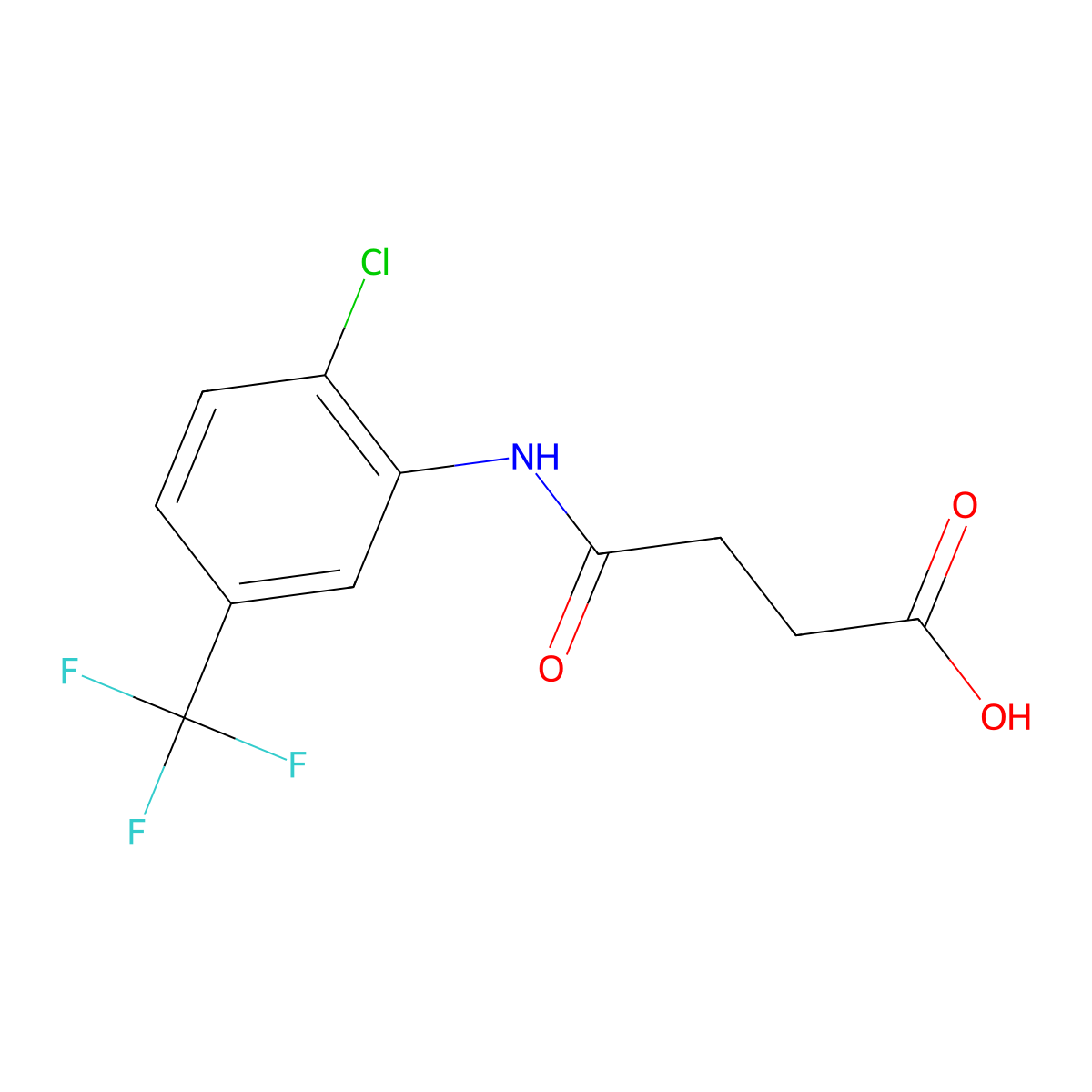 3-{[2-Chloro-5-(trifluoromethyl)phenyl]carbamoyl}propanoic acid molecular structure, CAS 199803-99-1