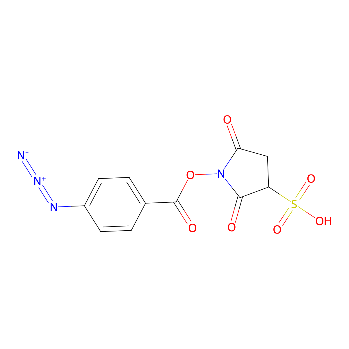 N-Hydroxysulphosuccinimidyl-4-azidobenzoate molecular structure, CAS 199804-22-3