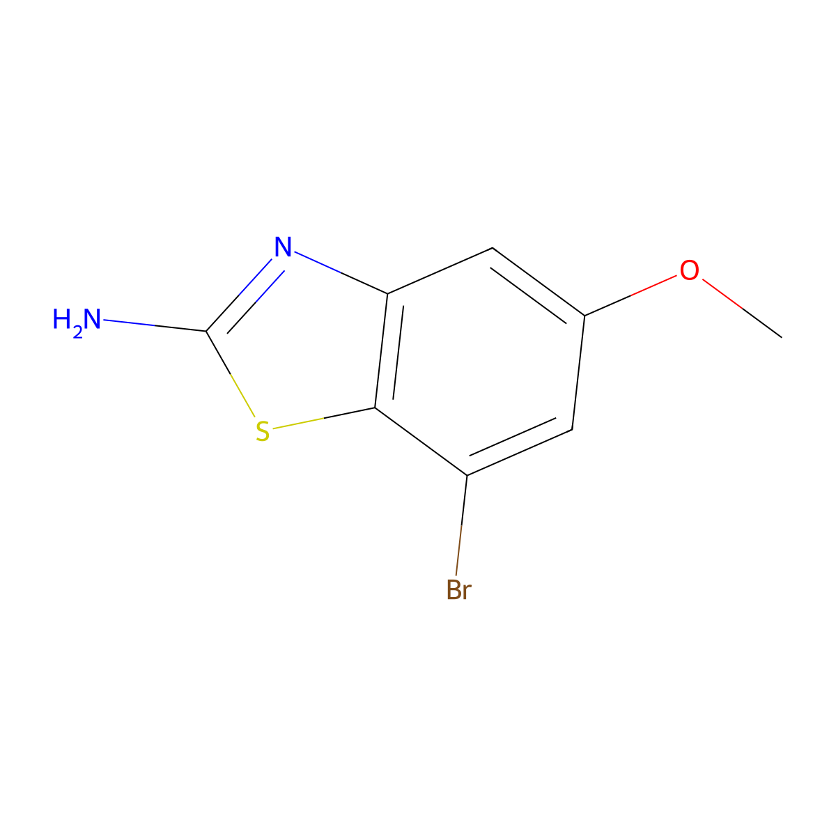 7-Bromo-5-methoxybenzo[d]thiazol-2-amine molecular structure, CAS 1998062-49-9