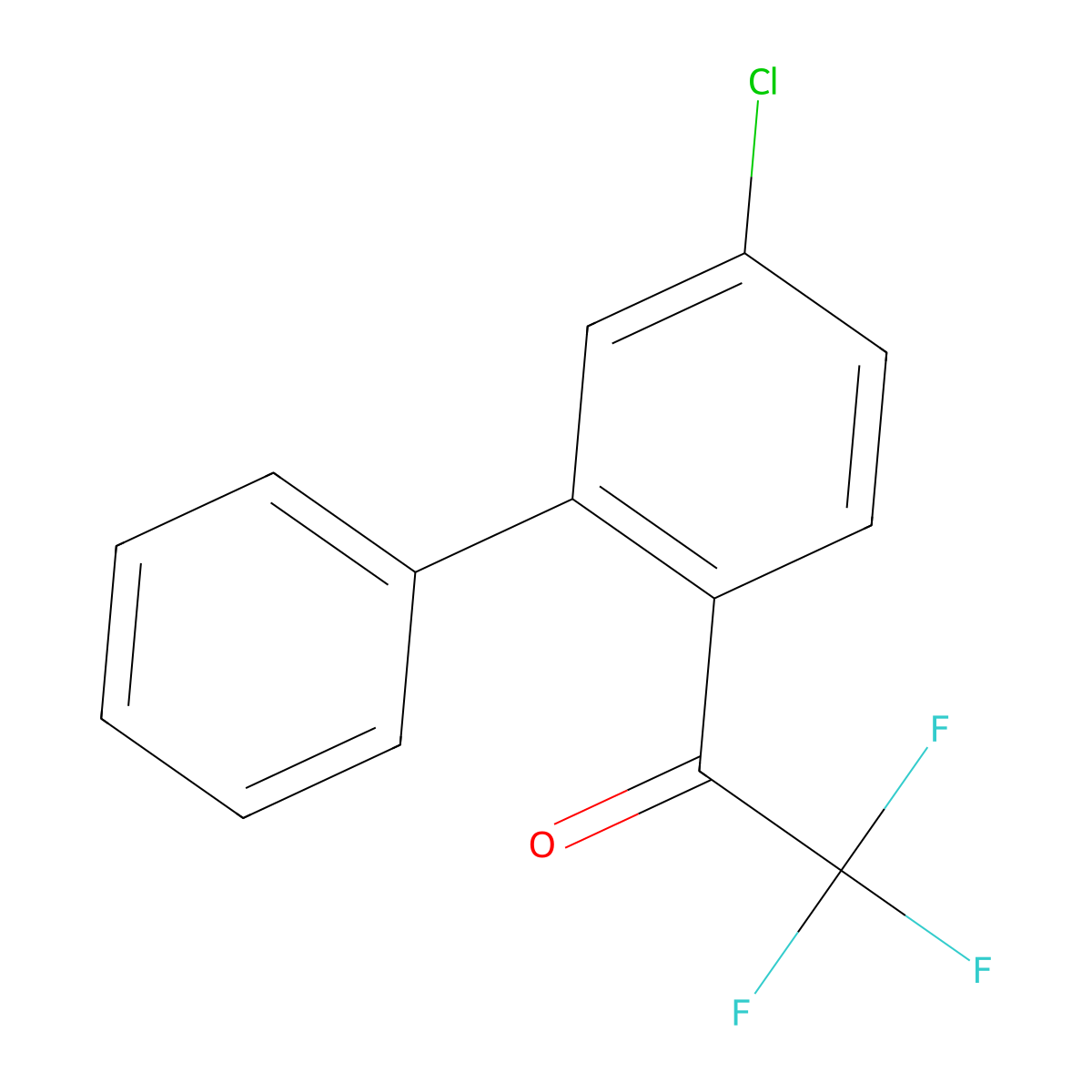 1-(5-Chloro[1,1'-biphenyl]-2-yl)-2,2,2-trifluoroethanone molecular structure, CAS 1998068-09-9
