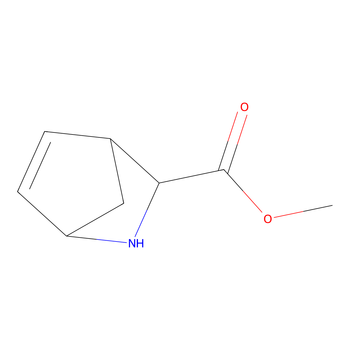 Methyl 2-azabicyclo[2.2.1]hept-5-ene-3-carboxylate molecular structure, CAS 199807-77-7