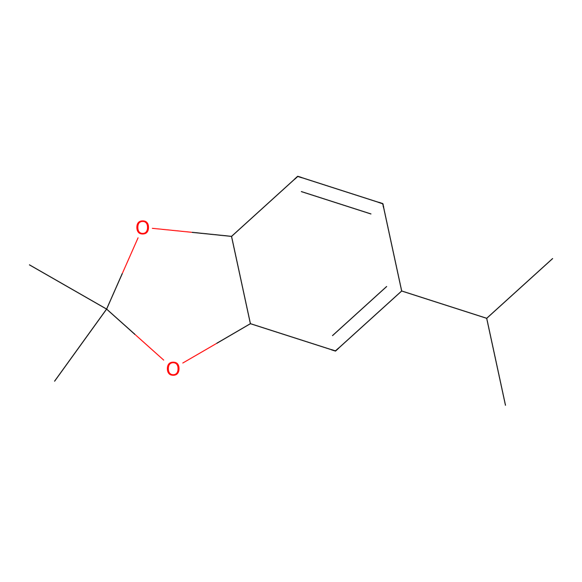 (3aR,7aS)-5-isopropyl-2,2-dimethyl-3a,7a-dihydrobenzo[d][1,3]dioxole (racemic) molecular structure, CAS 1998128-12-3
