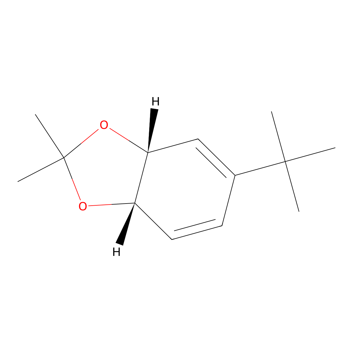 (3aR,7aS)-5-(tert-butyl)-2,2-dimethyl-3a,7a-dihydrobenzo[d][1,3]dioxole (racemic) molecular structure, CAS 1998128-13-4