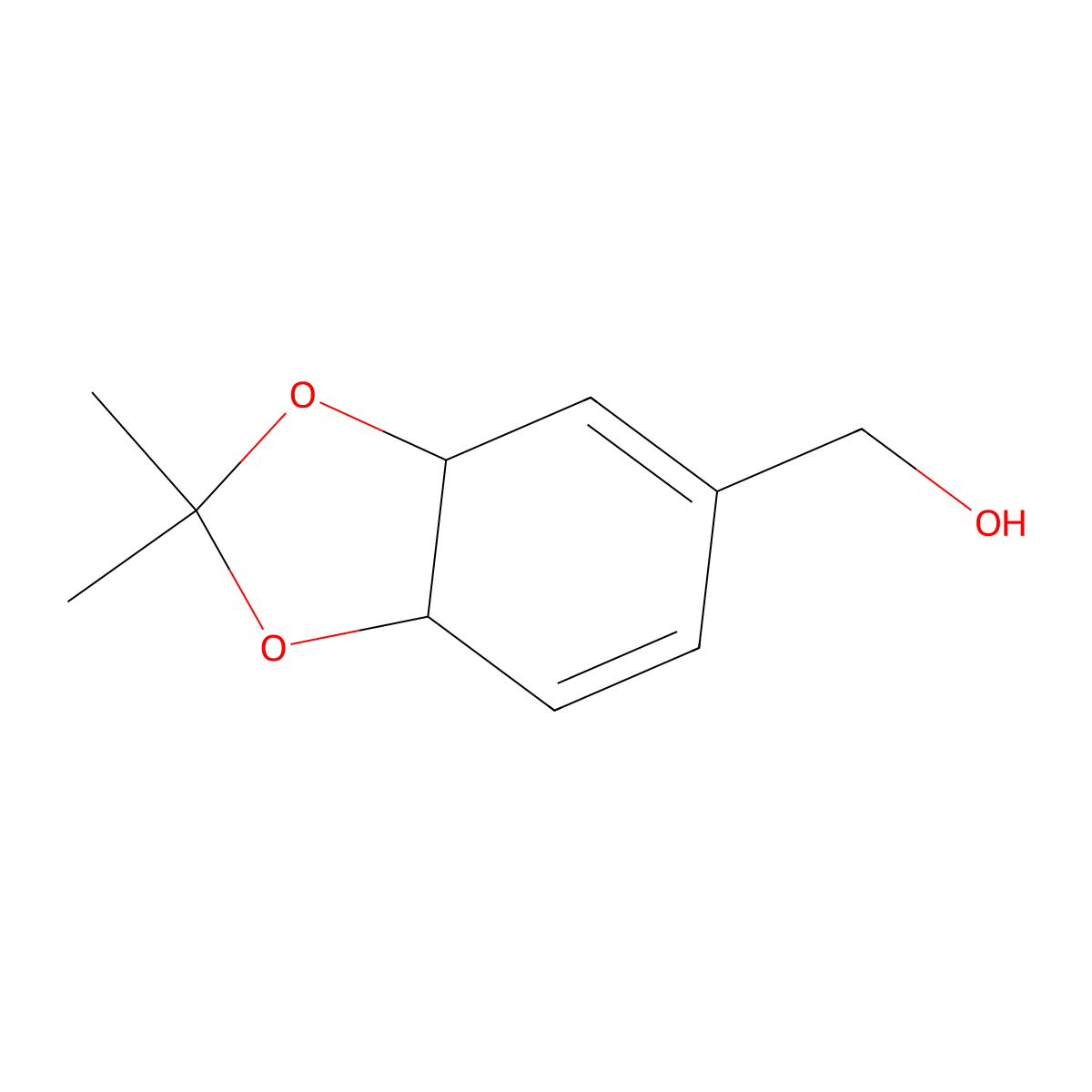 rac-((3aR,7aS)-2,2-dimethyl-3a,7a-dihydrobenzo[d][1,3]dioxol-5-yl)methanol molecular structure, CAS 1998128-15-6