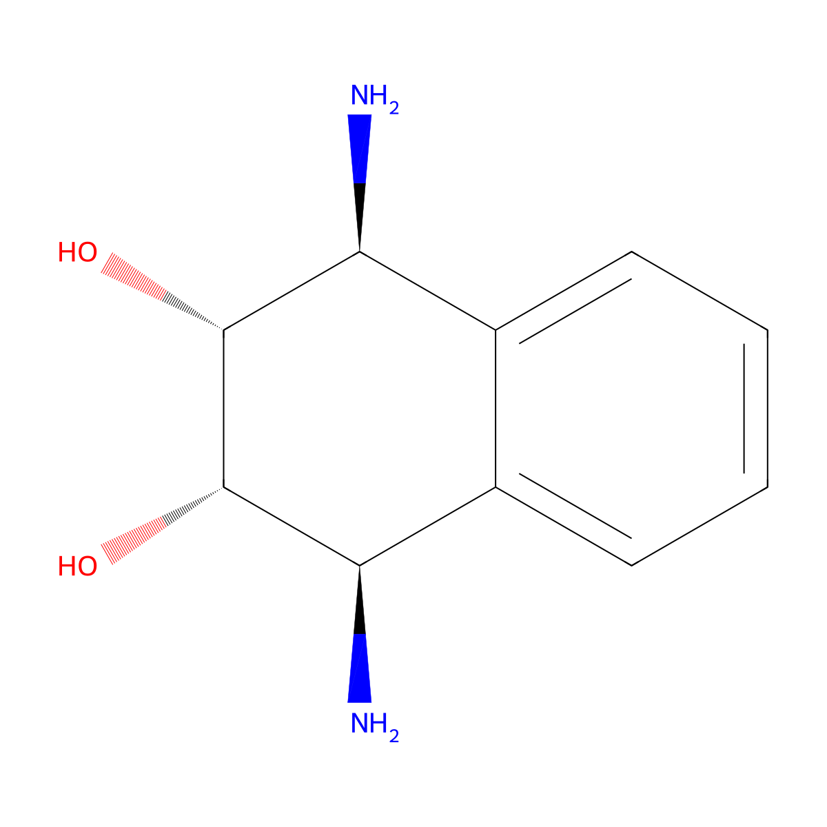 (1R,2S,3R,4S)-1,4-diamino-1,2,3,4-tetrahydronaphthalene-2,3-diol (racemic) molecular structure, CAS 1998128-31-6