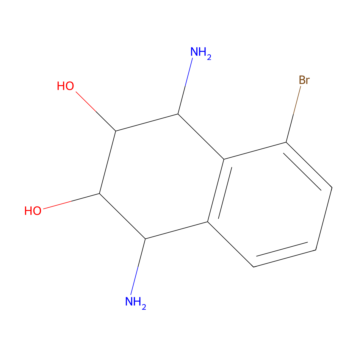 (1R,2S,3R,4S)-1,4-diamino-5-bromo-1,2,3,4-tetrahydronaphthalene-2,3-diol molecular structure, CAS 1998128-32-7