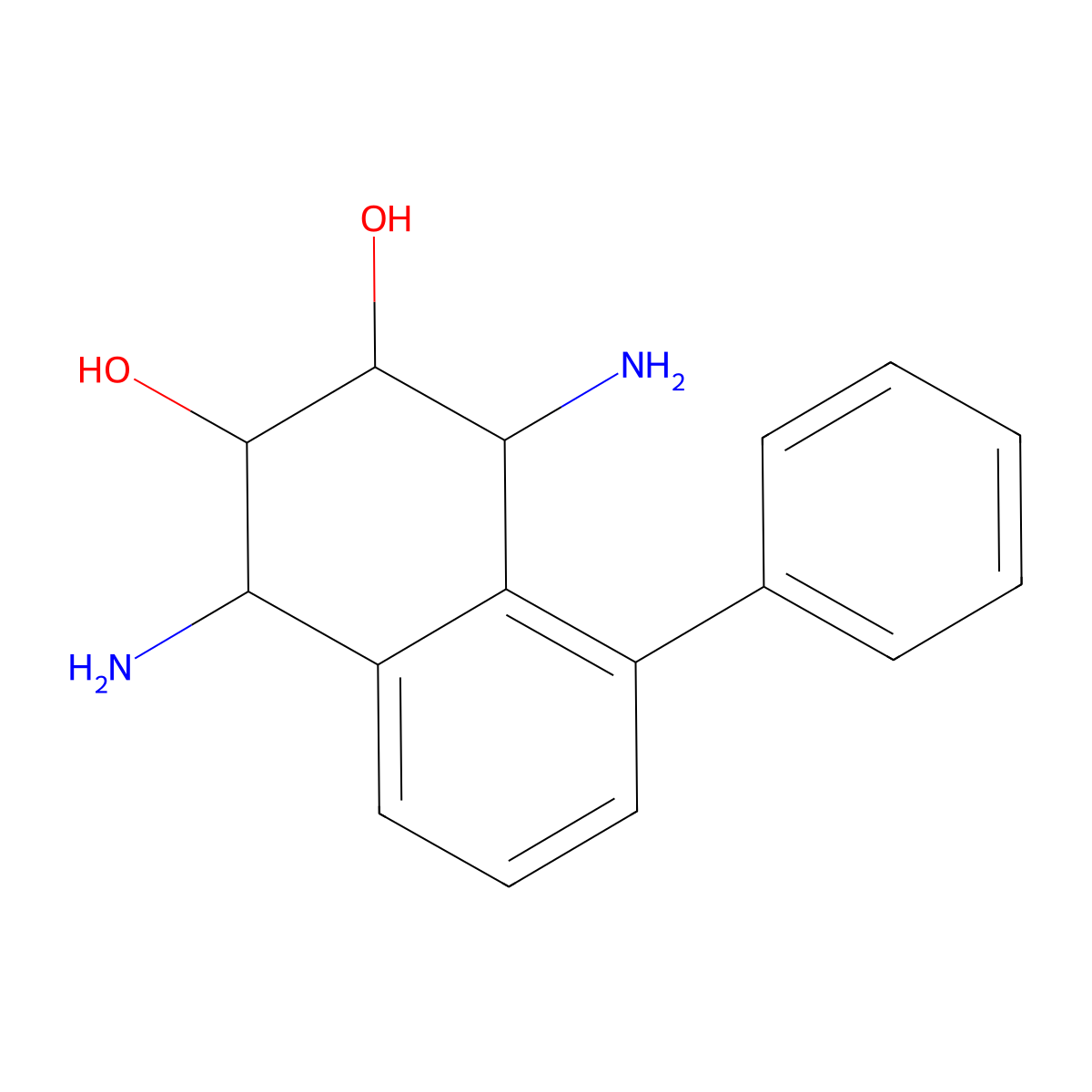 (1R,2S,3R,4S)-1,4-diamino-5-phenyl-1,2,3,4-tetrahydronaphthalene-2,3-diol molecular structure, CAS 1998128-38-3