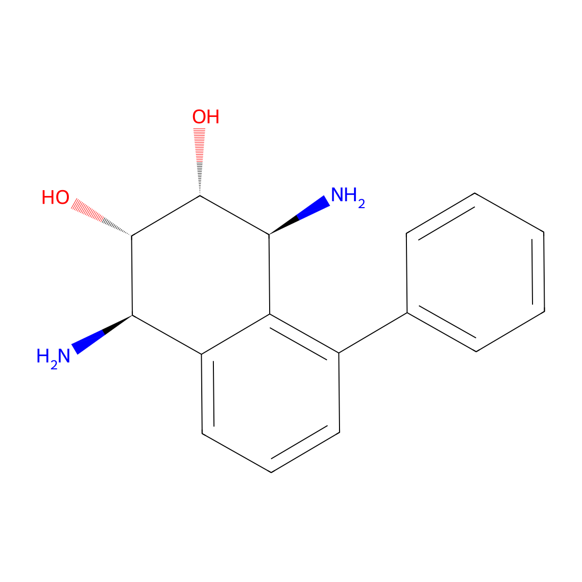 (1R,2S,3R,4S)-1,4-diamino-5-phenyl-1,2,3,4-tetrahydronaphthalene-2,3-diol molecular structure, CAS 1998128-38-3