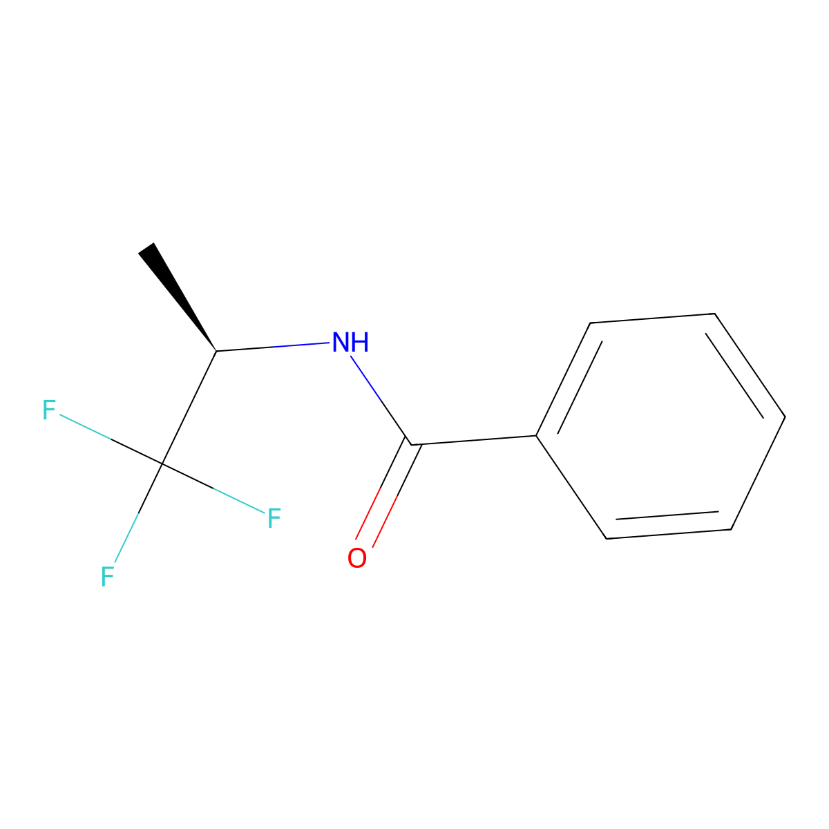 (R)-N-(1,1,1-Trifluoropropan-2-yl)benzamide molecular structure, CAS 1998156-24-3